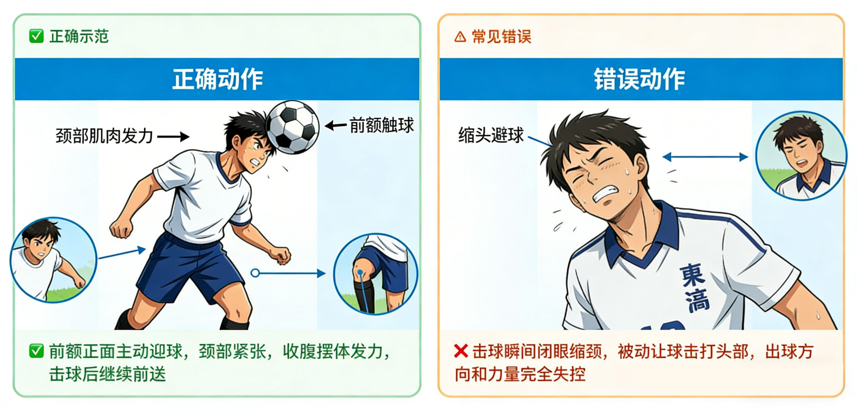 头球传球技术示意图
